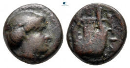 Macedon. Bottiaiai (Spartolos mint) circa 385-350 BC. Bronze Æ