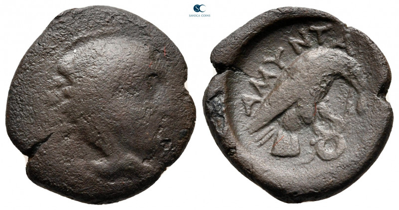Kings of Macedon. Uncertain mint. Amyntas III 393-369 BC. 
Bronze Æ

19 mm, 3...