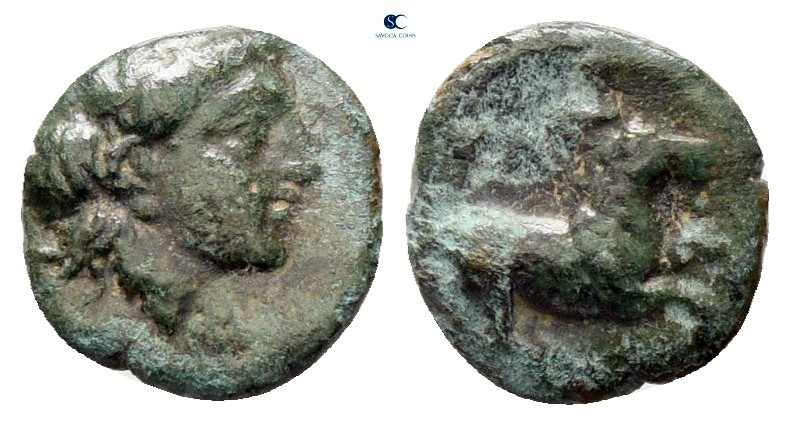 Troas. Gargara circa 400-284 BC. 
Bronze Æ

8 mm, 0,47 g



very fine