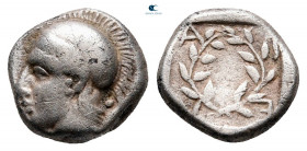 Aiolis. Elaia circa 450-400 BC. Trihemiobol AR