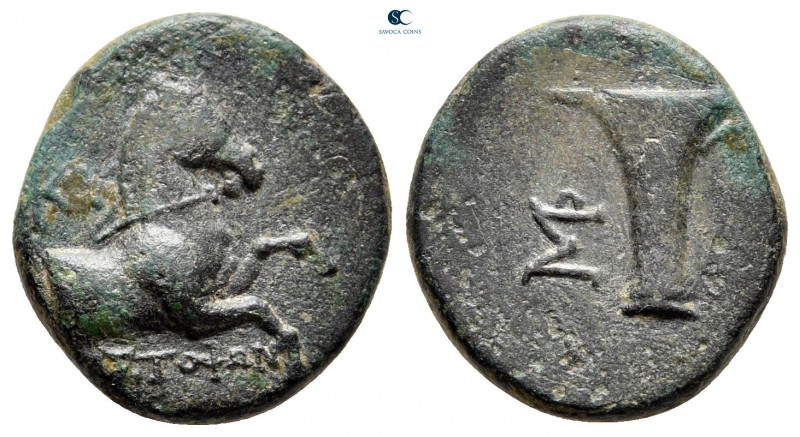 Aiolis. Kyme circa 350-250 BC. 
Bronze Æ

17 mm, 3,71 g



very fine