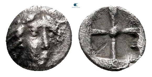 Ionia. Kolophon circa 450-400 BC. 
Tetartemorion AR

3 mm, 0,17 g



very...