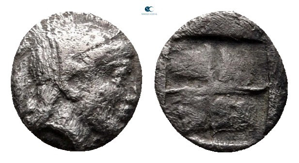 Ionia. Kolophon circa 450-400 BC. 
Tetartemorion AR

4 mm, 0,25 g



very...