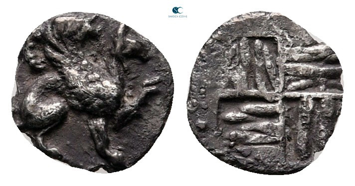 Ionia. Teos circa 500-460 BC. 
Tetartemorion AR

5 mm, 0,20 g



very fin...