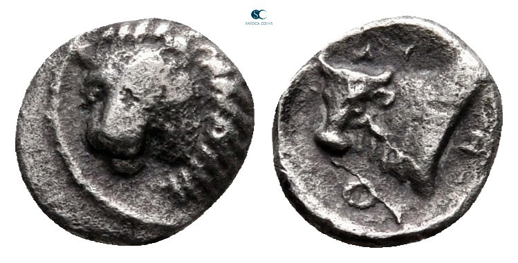 Caria. Uncertain mint circa 400-350 BC. 
Hemiobol AR

5 mm, 0,39 g



ver...