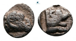 Caria. Uncertain mint circa 400-300 BC. Tetartemorion AR