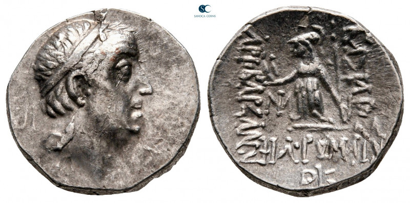 Kings of Cappadocia. Eusebeia-Mazaka. Ariobarzanes I Philoromaios 96-63 BC. 
Dr...