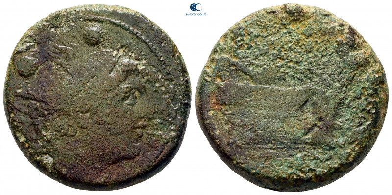 Anonymous 217-215 BC. Rome
Semuncia Æ

28 mm, 22,26 g



fine