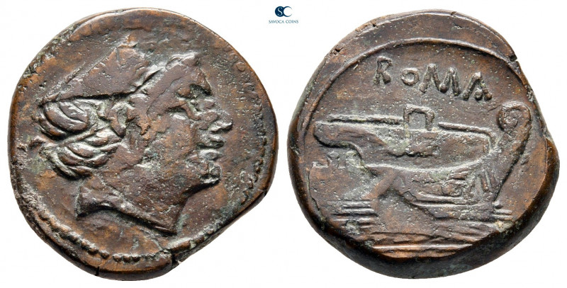Anonymous 217-215 BC. Rome
Semuncia Æ

19 mm, 5,93 g



very fine