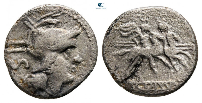 Anonymous 211 BC. Rome
Sestertius AR

12 mm, 0,97 g

fine