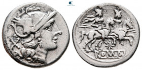 Anonymous 206-195 BC. Rome. Denarius AR