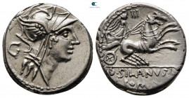 D. Silanus L. f 91 BC. Rome. Denarius AR