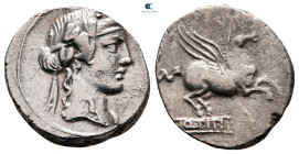 Q. Titius 90 BC. Rome. Denarius AR