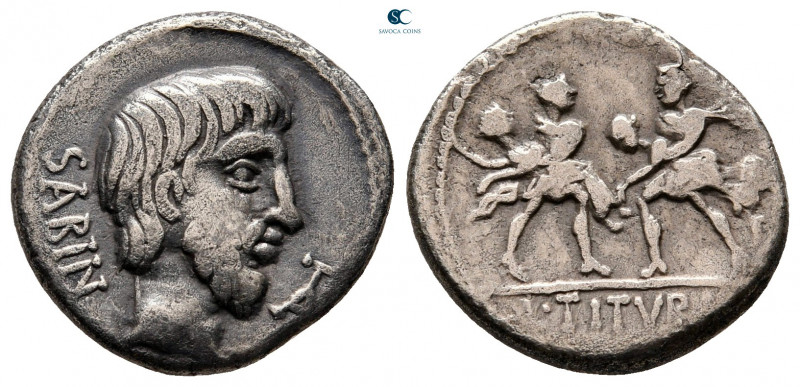 L. Titurius L.f. Sabinus 89 BC. Rome
Denarius AR

16 mm, 3,47 g



very f...
