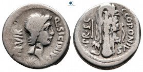 Q. Sicinius and C. Coponius 49 BC. Rome. Denarius AR