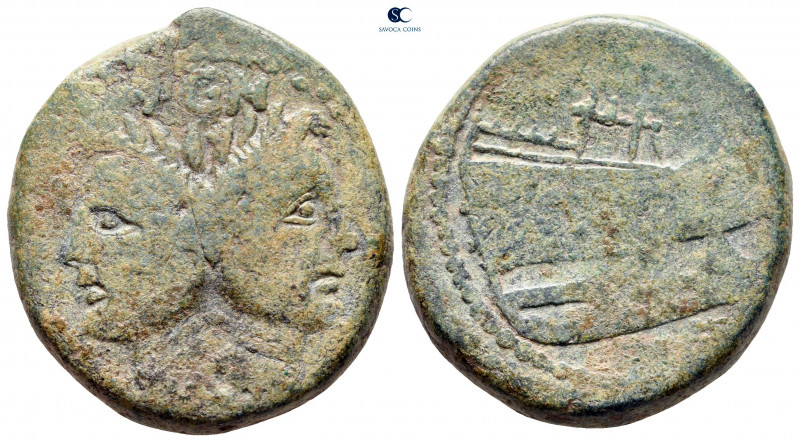 Sextus Pompey Magnus 43-36 BC. Spain or Sicily
As Æ

30 mm, 22,51 g



ne...