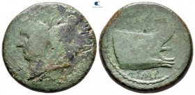 Sextus Pompey Magnus 43-36 BC. Uncertain mint in Sicily. As Æ