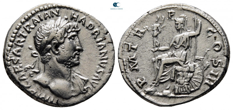 Hadrian AD 117-138. Rome
Denarius AR

17 mm, 3,49 g



very fine