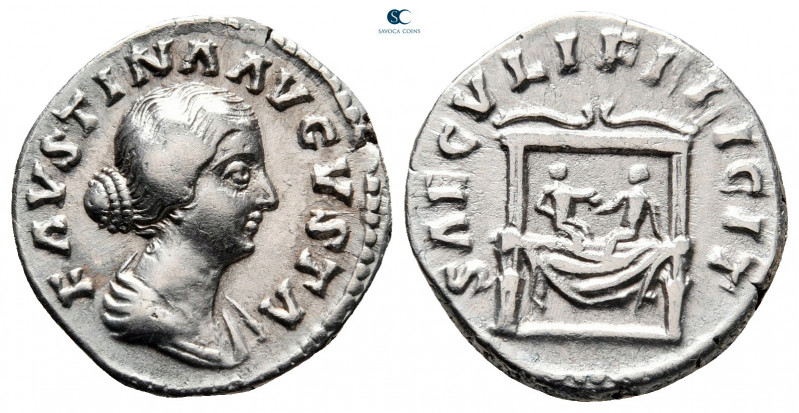 Faustina II AD 147-175. Rome
Denarius AR

18 mm, 3,37 g



very fine