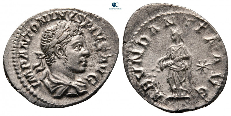 Elagabal AD 218-222. Rome
Denarius AR

18 mm, 2,98 g



very fine