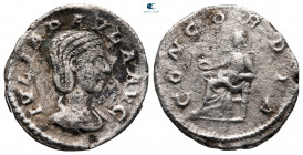 Julia Paula. Augusta AD 219-220. Rome. Denarius AR