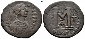Justin I AD 518-527. Nikomedia. Follis or 40 Nummi Æ