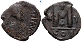 Justinian I AD 527-565. Constantinople. Follis or 40 Nummi Æ