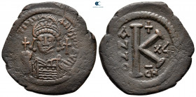 Justinian I AD 527-565. Theoupolis (Antioch). Half Follis or 20 Nummi Æ