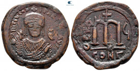 Tiberius II Constantine AD 578-582. Constantinople. Follis or 40 Nummi Æ