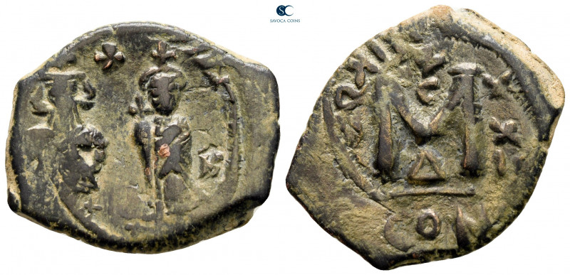 Heraclius, with Heraclius Constantine and Heraclonas AD 610-641. Constantinople...