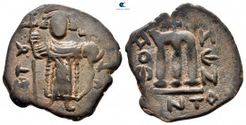 Constans II AD 641-668. Constantinople. Follis or 40 Nummi Æ