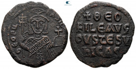 Theophilus AD 829-842. Constantinople. Follis Æ