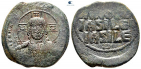 Attributed to Basil II and Constantine VIII AD 976-1028. Constantinople. Anonymous Follis Æ