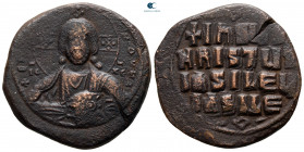 Attributed to Basil II and Constantine VIII AD 976-1028. Constantinople. Anonymous Follis Æ