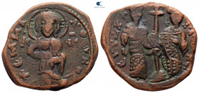 Constantine X Ducas and Eudocia AD 1059-1067. Constantinople. Follis Æ
