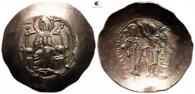 Isaac II Angelos AD 1185-1195. Constantinople. Aspron Trachy EL