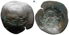 Isaac II Angelos AD 1185-1195. Constantinople. Trachy Æ