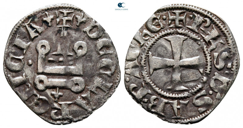 Crusaders, Principality of Achea. Philippe of Savoy AD 1301-1307. 
Denier Tourn...