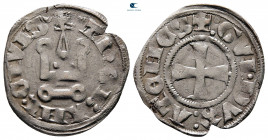 Principality of Achaea. Guillaume II de la Roche AD 1287-1308. Denier Tournois BI
