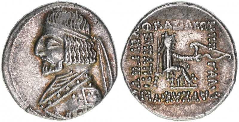 Arsakes XVI. 78-61 BC
Königreich der Parther. Drachme. 4,18g
Shore 134
vz