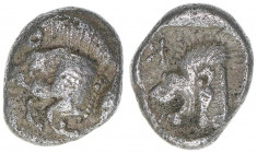Samos
Griechen. Diobol, ca. 500 BC. brüllender Löwe nach links - Eber
0,76g
ss