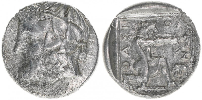 Thasos
Griechen. Drachme, 411-350 BC. 3,49g
McClean 4211
ss+