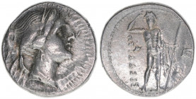 Bruttium Brettische Liga
Griechen. Drachme, 213-209 BC. Kopof der Nike - Flussgott Aisaros - sehr selten
4,88g
SNG ANS 21var
ss/vz