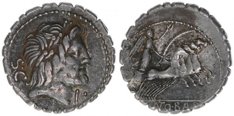 Q.Antonius Balbus
Römisches Reich - Republik. Denar Serratus, 83/82 BC. Av. Belo...