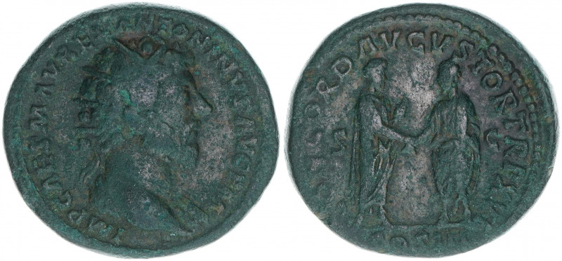 Marcus Aurelius 161-180
Römisches Reich - Kaiserzeit. Dupondius. Av. Kopf nach r...
