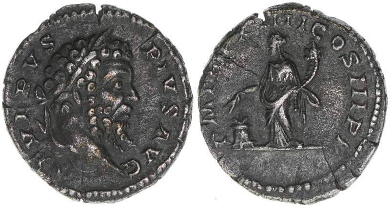 Septimius Severus 193-211
Römisches Reich - Kaiserzeit. Denar. Av. Kopf nach rec...