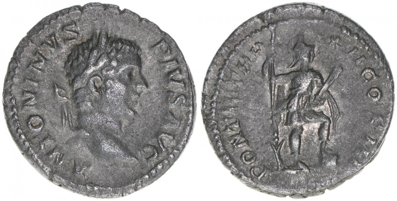 Caracalla 198-217
Römisches Reich - Kaiserzeit. Denar, 209. Av. Kopf nach rechts...
