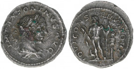 Elagabalus 218-222
Römisches Reich - Kaiserzeit. Denar. Av. Kopf nach rechts IMP ANTONINVS AVG Rv. IOVI CONSERVATORI
Rom
2,86g
Kampmann 56.30
ss