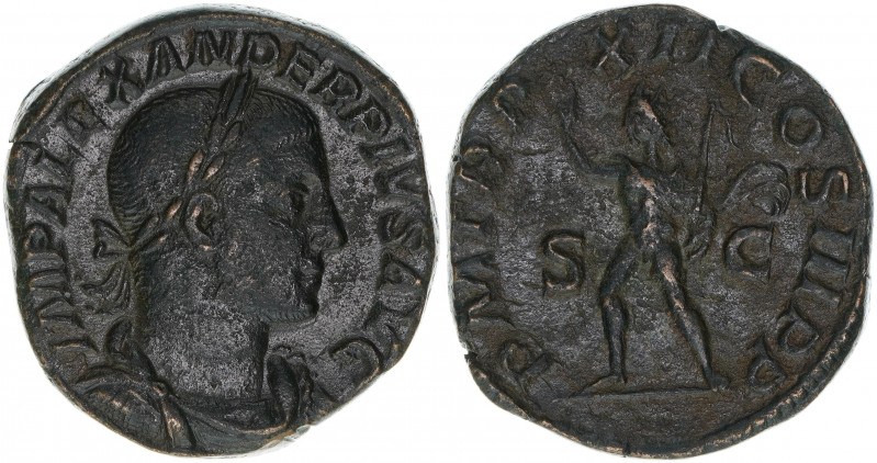 Severus Alexander 222-235
Römisches Reich - Kaiserzeit. Sesterz, 223. Av. Kopf n...