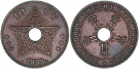 Belgisch-Kongo
Belgien. 10 Centimes, 1888. 20,05g
Khant/Schön 4
ss/vz
